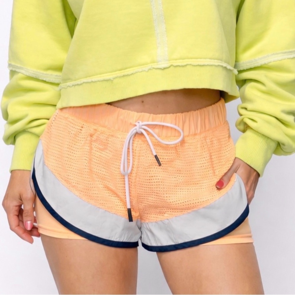 FP Movement by Free People Peach and Gray Athletic Shorts